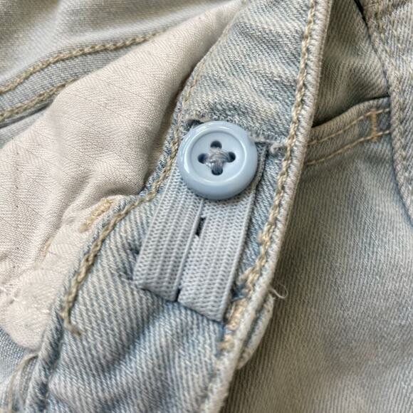 GAP Kids 12 Regular Denim Shorts | Adjustable Waist, Light Wash, Raw Hem - Picture 6 of 6